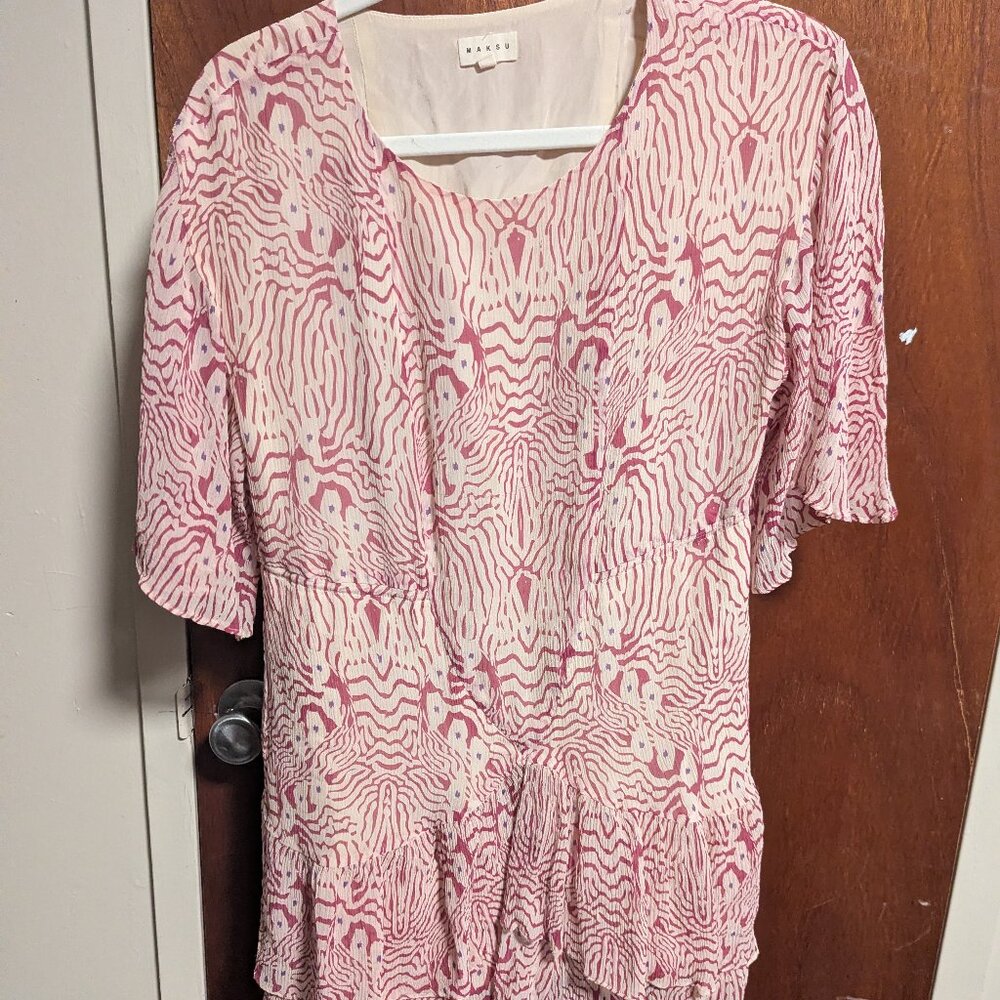 geometric print mini dress